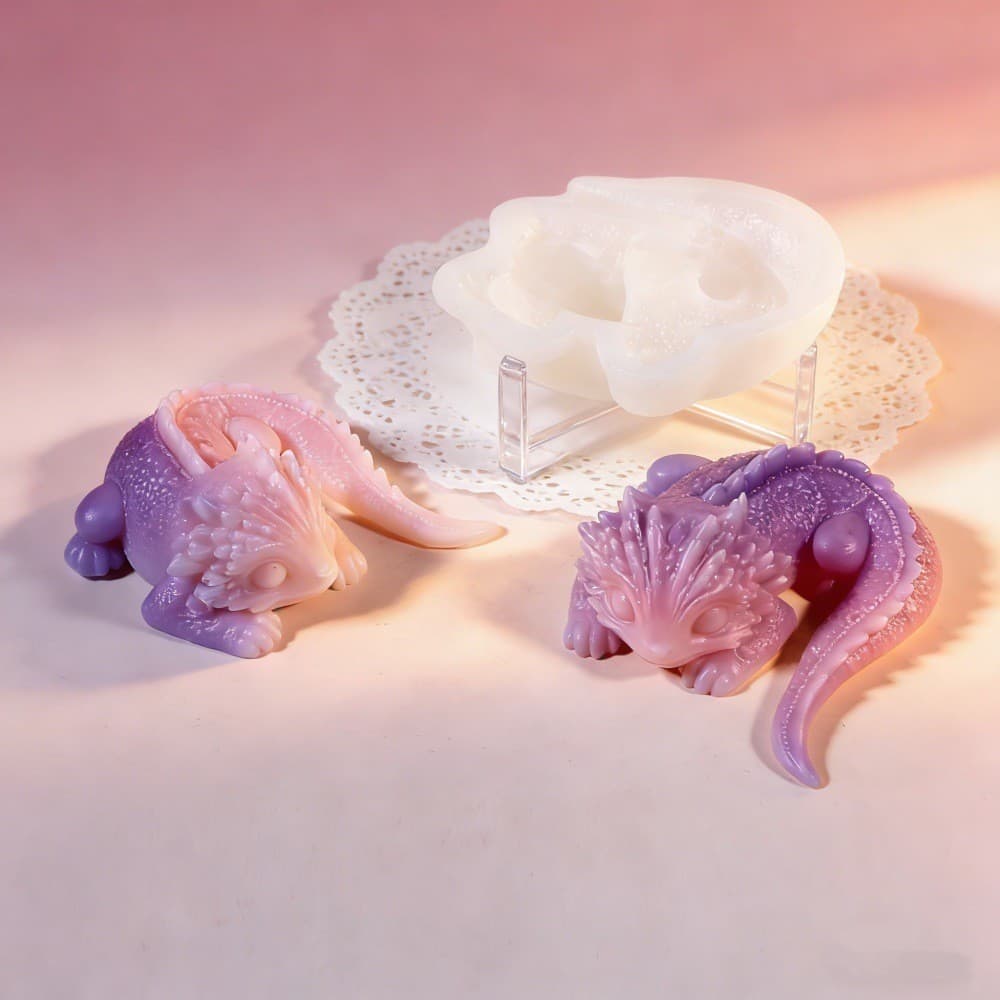 3D Lizard Candle Silicone Mold Salamander Shape Jelly Pudding Panna Cotta Mold Aromatherapy Candle Plaster Decoration