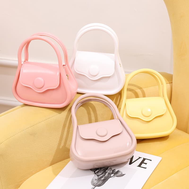 New PVC soft European bag 2023jelly bag bag women's fashion handbag live wholesale silicone jelly bag