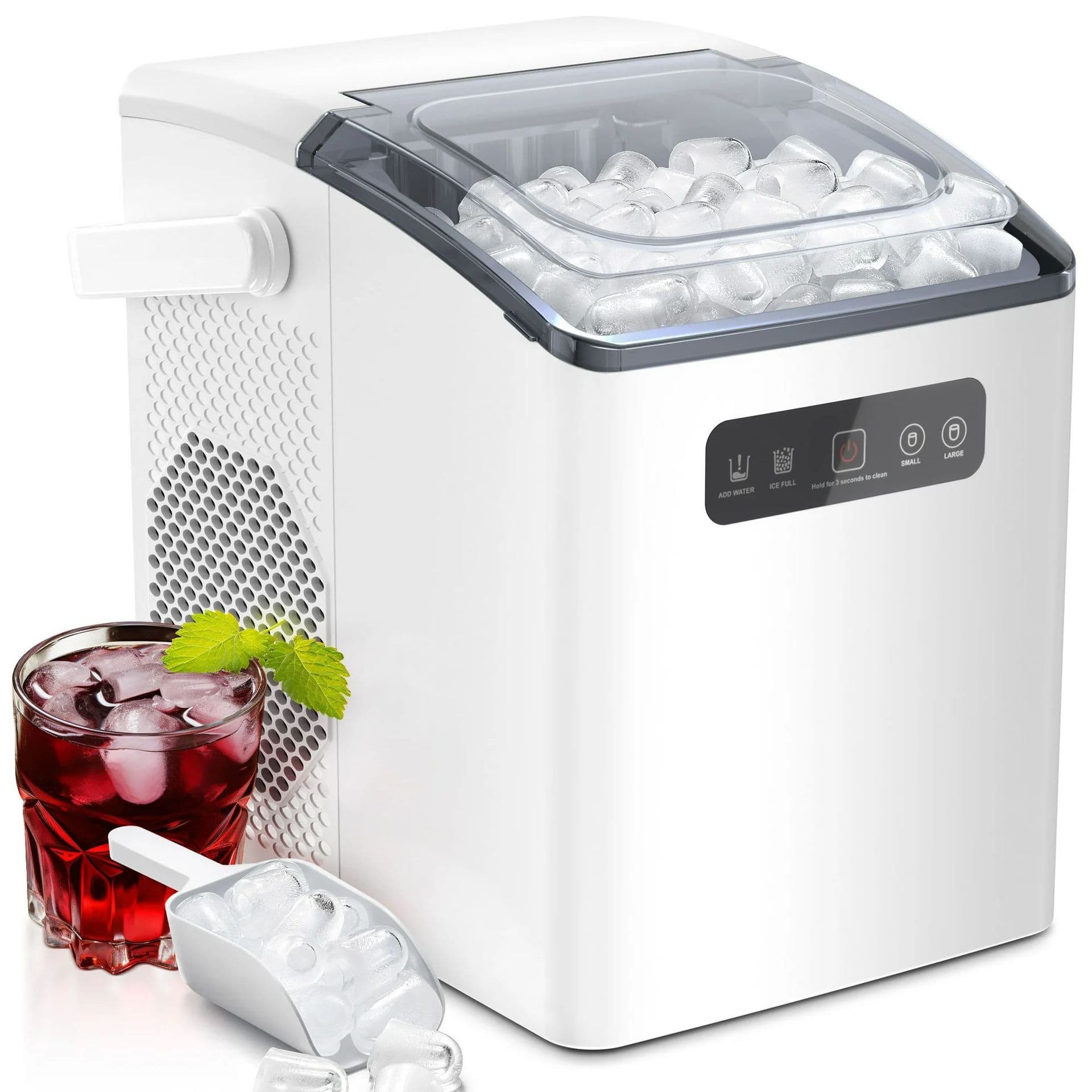 Bullet Ice Maker Commercial 15KG Home Automatic Small Dormitory Student Round Ice Mini Ice Making Machine