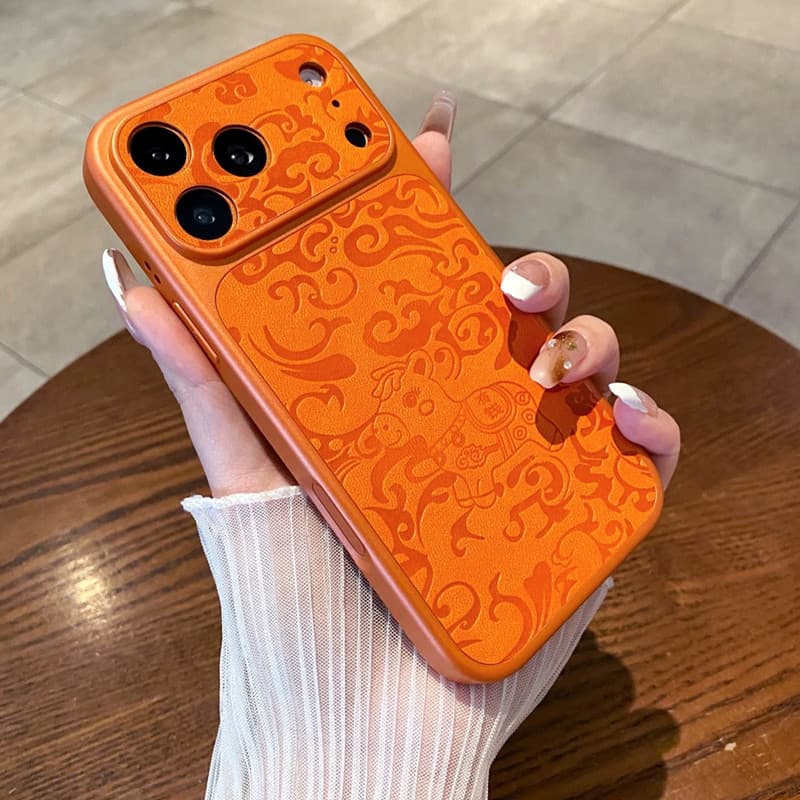 New Year Edition Compatible Instant iPhone 17 Case Apple 16 Pro Max Money Soon 15 Leather Texture Protective Cover