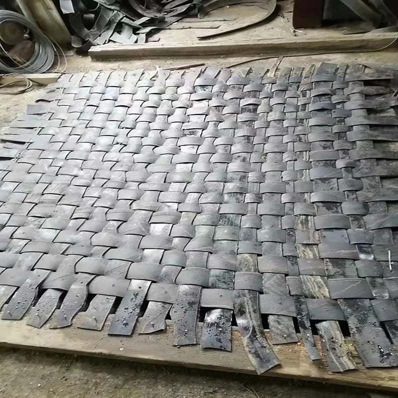 Mining Engineering Tunnel Blasting Protection Blasting Mat, 1.8x1.8 Thickened Blasting Mat, Hand-Woven Tire Safety Blanket