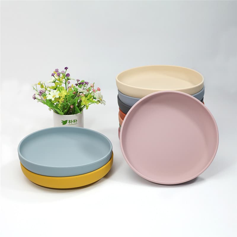 Baby silicone dinner plate, children's silicone suction cup, food bowl, fruit plate, learning to eat, anti-fall children's tableware set