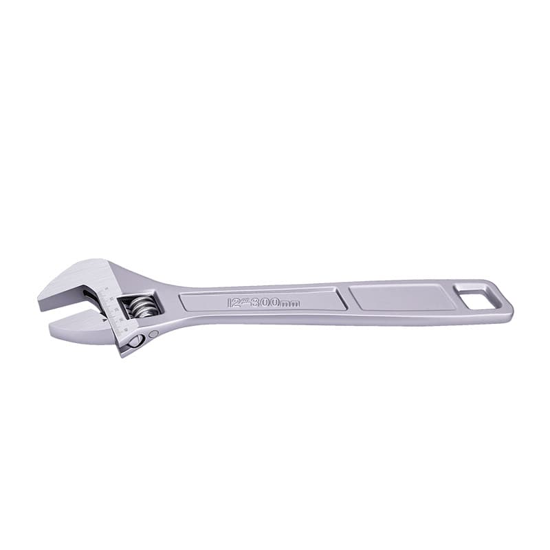 Industrial-Grade Adjustable Wrench, Universal Multi-Function Open-End Black Nickel Tool