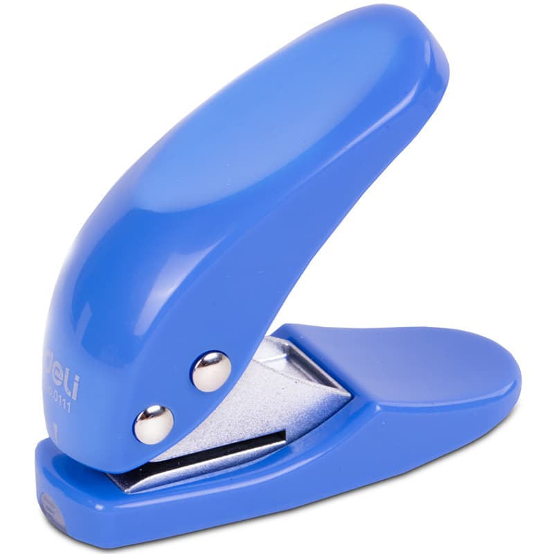 Deli Stationery Punch, Portable Press-Type Office Single-Hole Punch for Student Test Papers and Document Binding