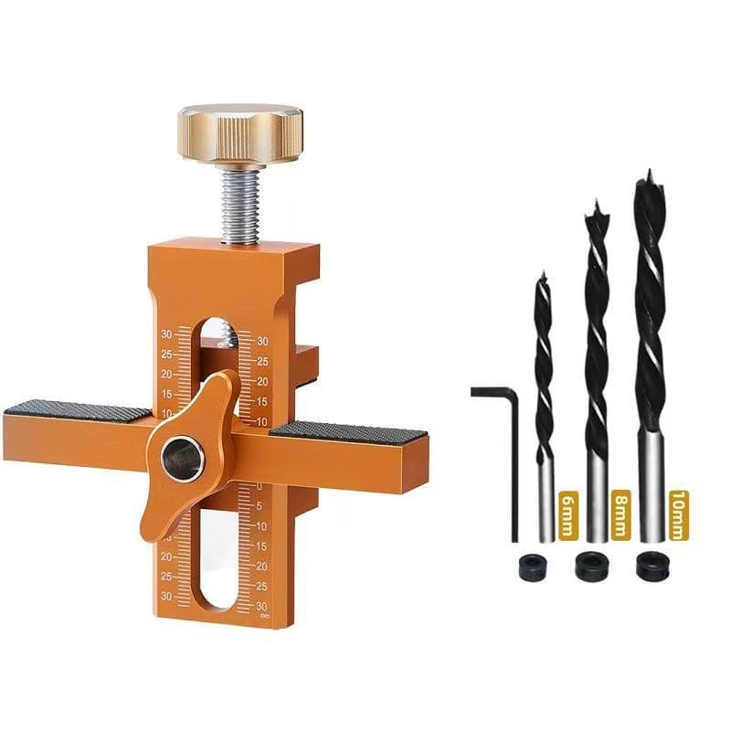 Cross-border Cabinet Door Installation Aid Aluminum Alloy Spring-Loaded Pusher Hole Punching Tool for Wardrobe Door Lifting and Leveling Woodworking Tool