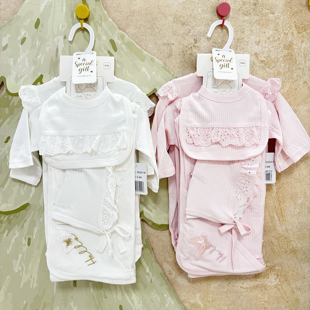 Cross-Border Baby Clothes, Newborn Full-Month Gift, Complete Set of Newborn Baby Supplies, 6-Piece Gift Bag Set