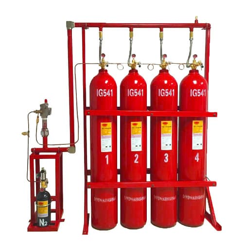 120L Generator Room IG541 Gas Fire Suppression System - Free Design Provided by Qiyu Fire Equipment Manufacturer
