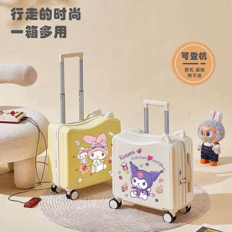 Kids Ride-On Cartoon Travel Luggage 20in Carry-On Suitcase Customizable Design