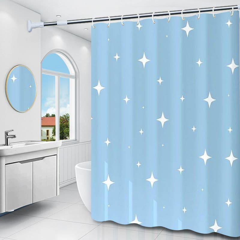 No-drill bathroom shower curtain sets for isolation partitions, wholesale from manufacturers for bath and shower areas.