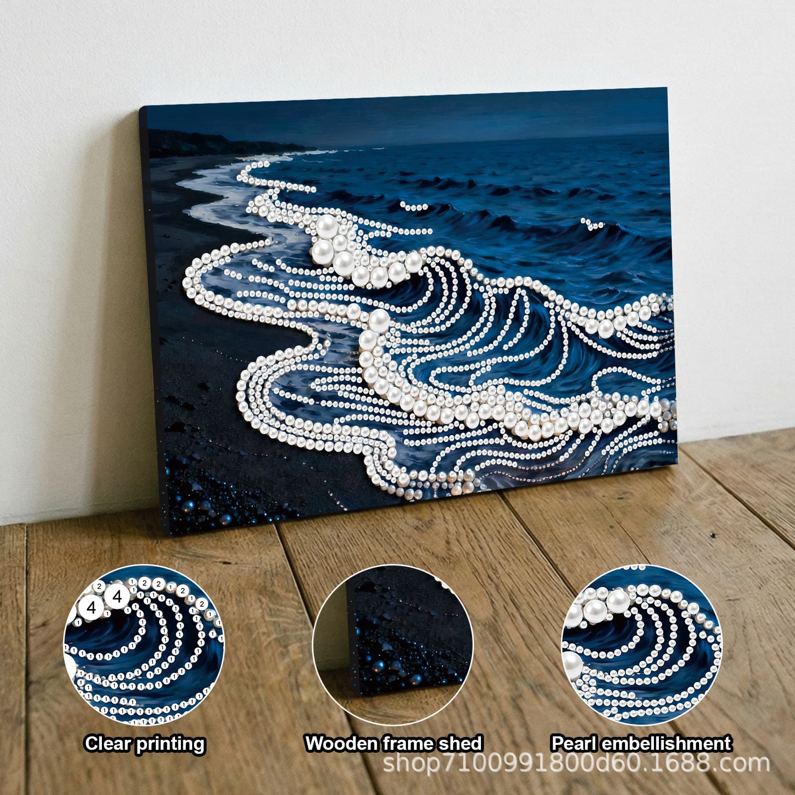 Cross-Border Best-Selling Diamond Painting Accessories 5D Special-Shaped Diamond Painting Handmade DIY Wooden Frame Cartoon Indoor Decorative Pearl Painting