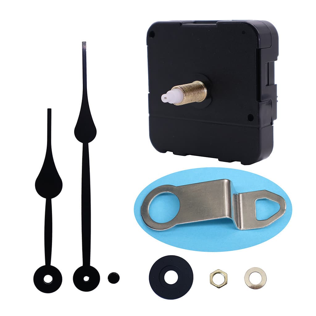 Cross-border complete set of diy clock accessories repair with metal hook clock movement + metal hour and minute hands quartz clock movement