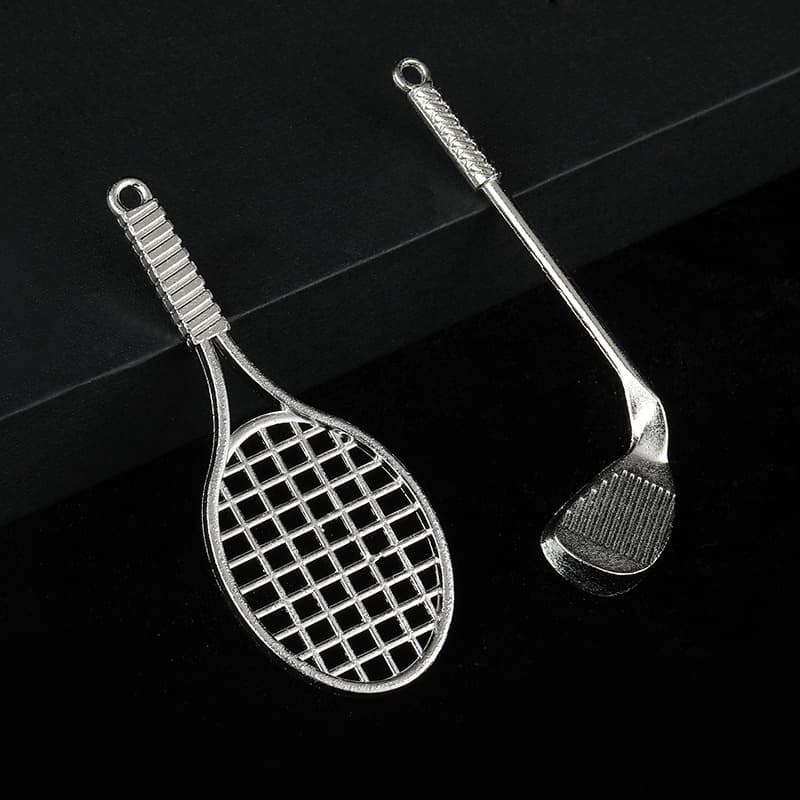 Creative Tennis Keychain Accessories Golf Club Pendant Sports Equipment Souvenir Prize Small Gift