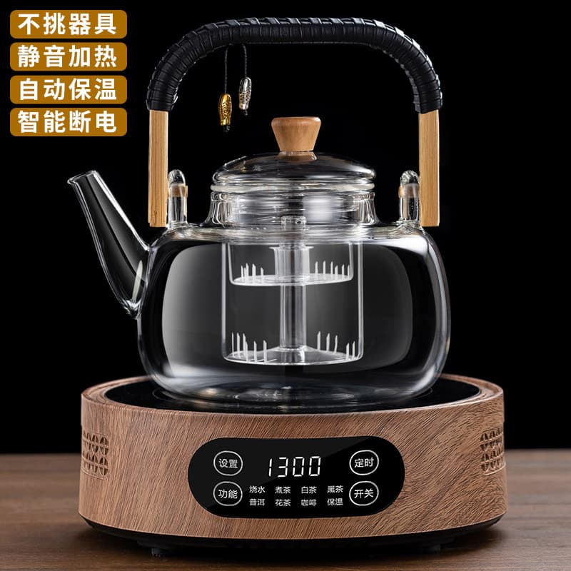 2024 electric ceramic stove home use tea brewing set boiling water pot tea brewing stove electric heater induction cooker microcrystalline panel