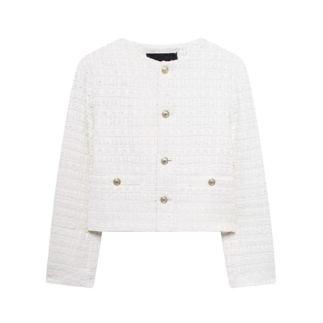 TAOP&ZA Autumn New Women's Fashion Versatile Little Chanel Style Textured Blazer 3046251