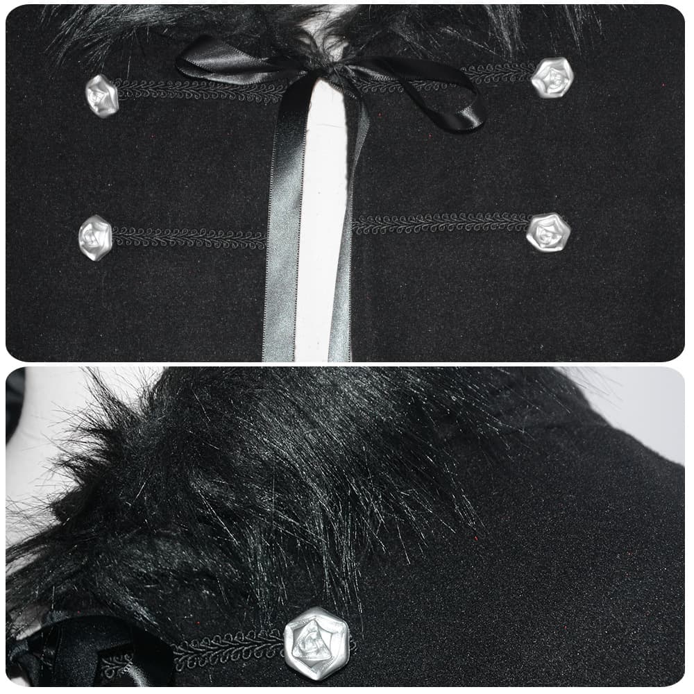 Halloween Medieval King Warrior Battle Cape - New Cross-Border Amazon Style Wool Collar Cloak Factory
