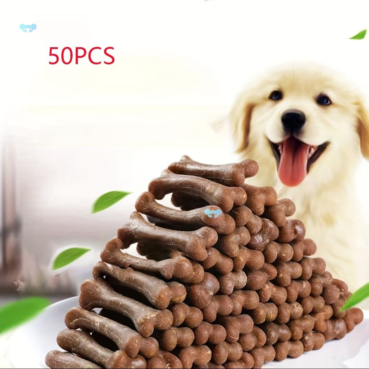 Natural Dog Treats 50pcs Durable Dog Chew Treats Natural
