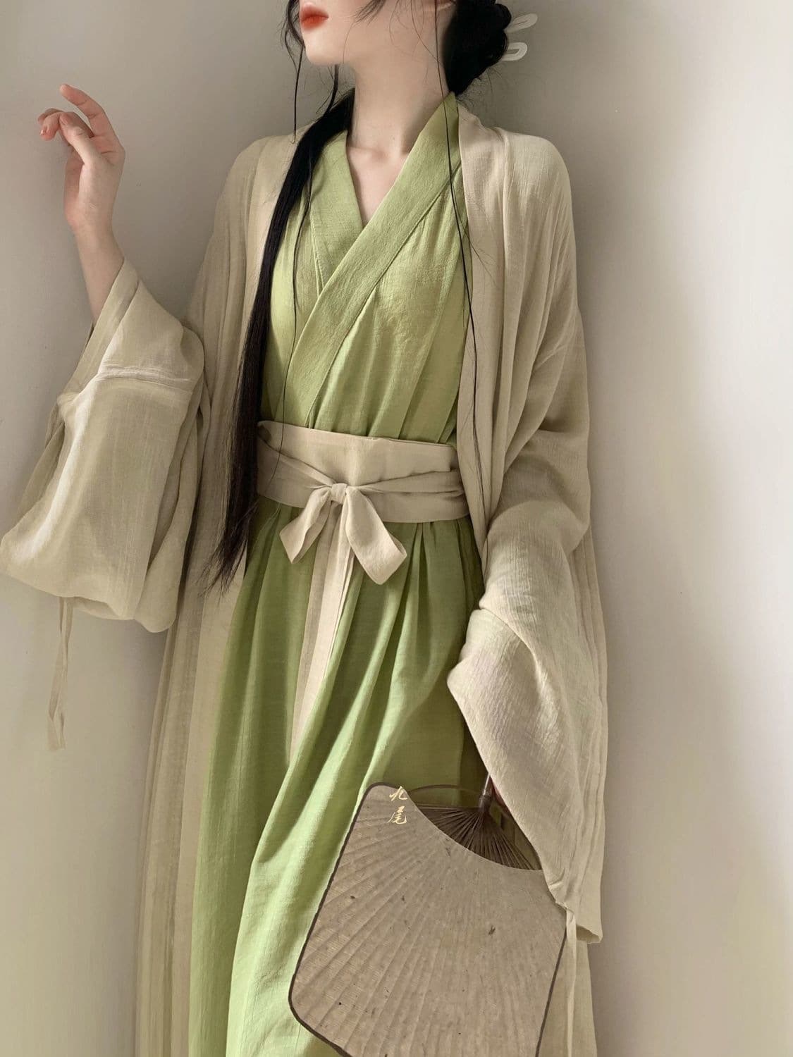 Jiangnan Style Traditional Chinese Clothing, Straight Skirt Full Set, Ancient Style Dance Improved Hanfu for Women, Wei-Jin Style Large Sleeve Robe, Ancient Costume Full Set