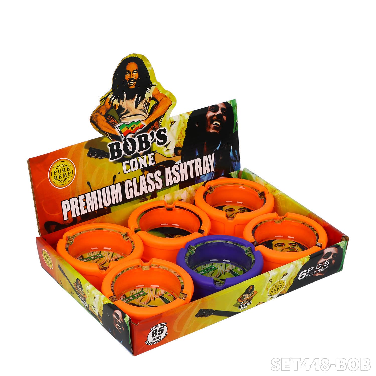 Star Bass New BOB'S CONE Brand Series 85mm Glass Ashtray Combo Set