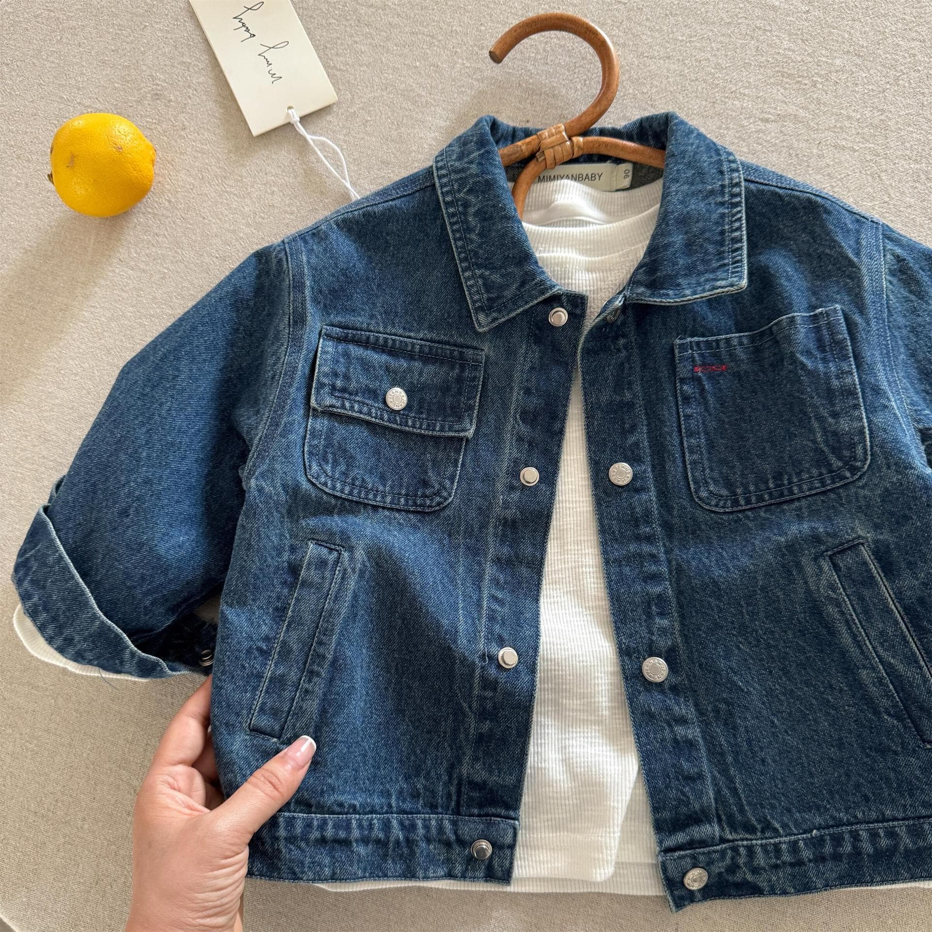 Children's Denim Jacket 2025 Autumn New Arrival Korean Style Boys and Girls Versatile Solid Color Denim Coat Casual