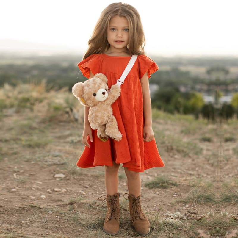 European and American Girls Dress 2026 Cotton Red Summer Cute Baby Premium Princess Dress Cross-border Stock Wholesale