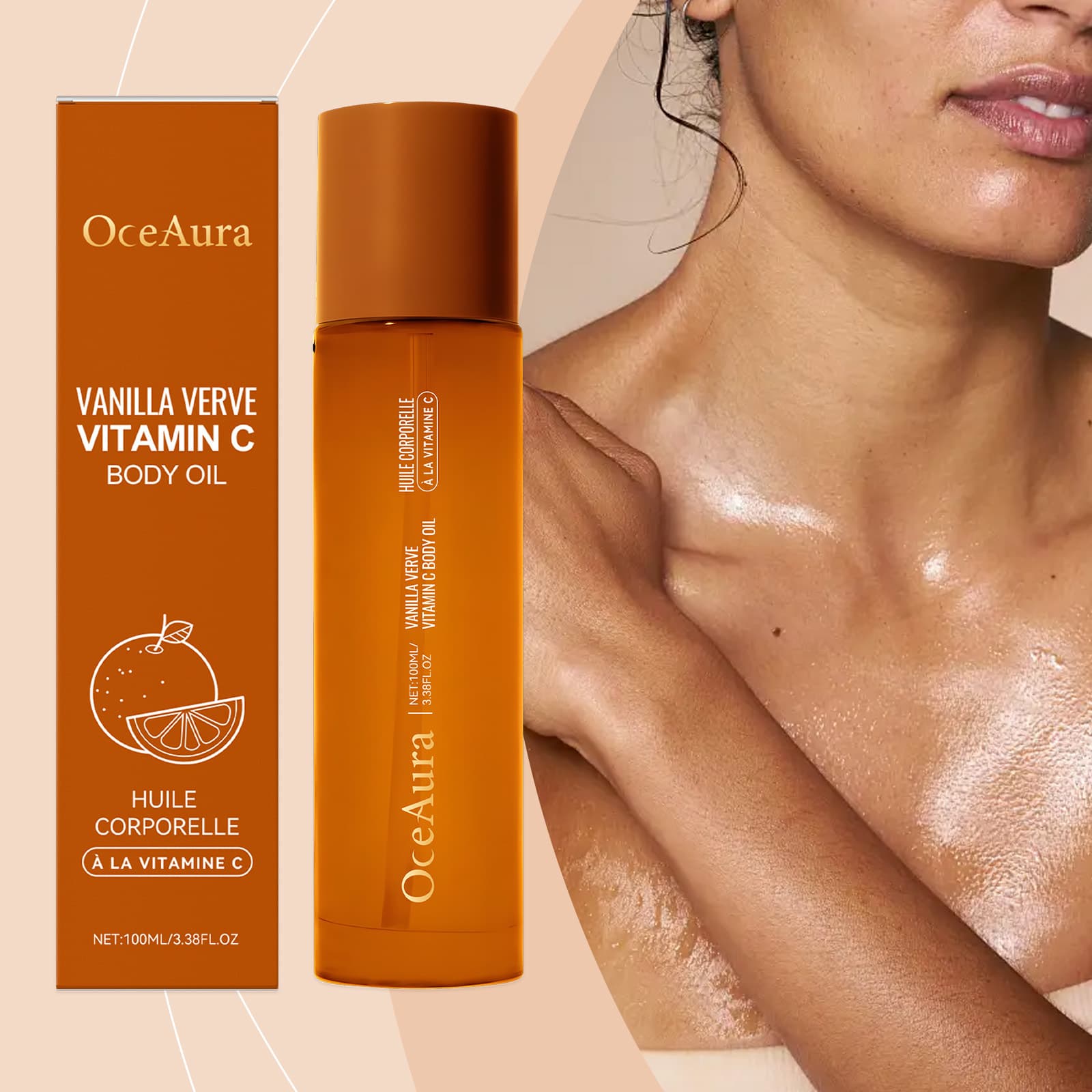 OCEAURA Vitamin C Softening Oil Nourishing Body Hydrating Moisturizing Whole Body Natural Skin Care