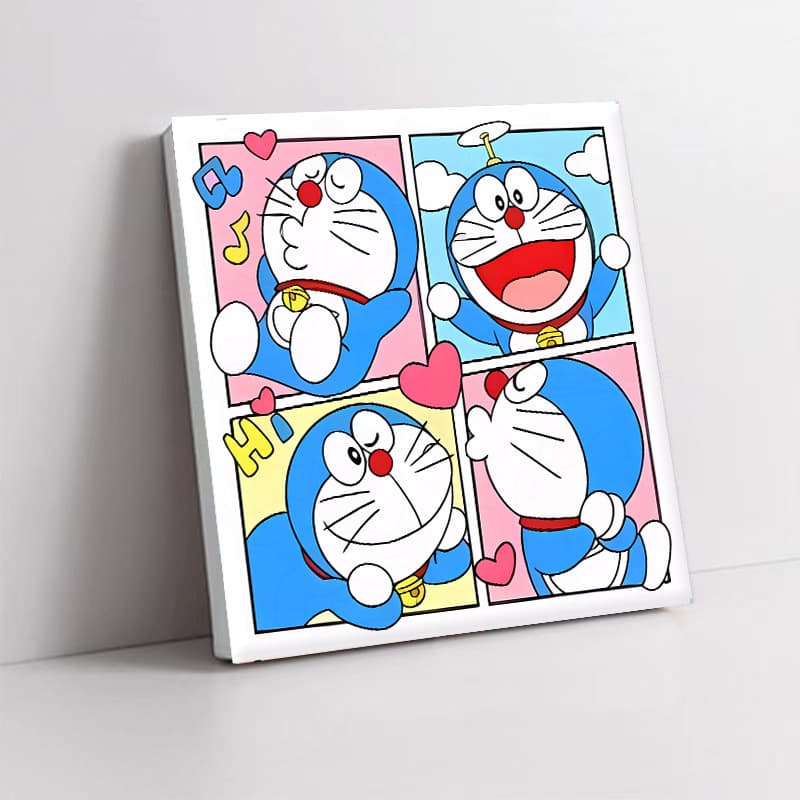 Free shipping for one piece, 20*20 children's cartoon simple hand-painted coloring acrylic number painting DIY