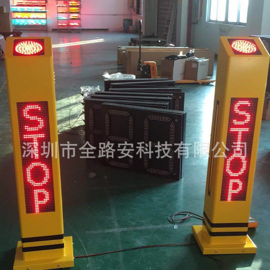 Pedestrian red light violation voice warning post; supports multiple languages; red light violation voice broadcast.