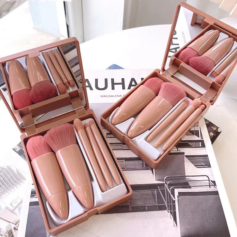 Portable 5-Piece Mini Multi-Functional Makeup Brush Set Travel Version Powder Brush Foundation Eyeshadow