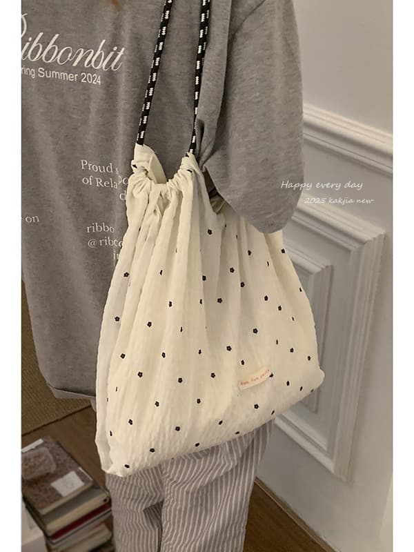 Cloth new shoulder bag fashion polka dot bag fashion shopping bag bag women large capacity summer 2025 chiffon armpit