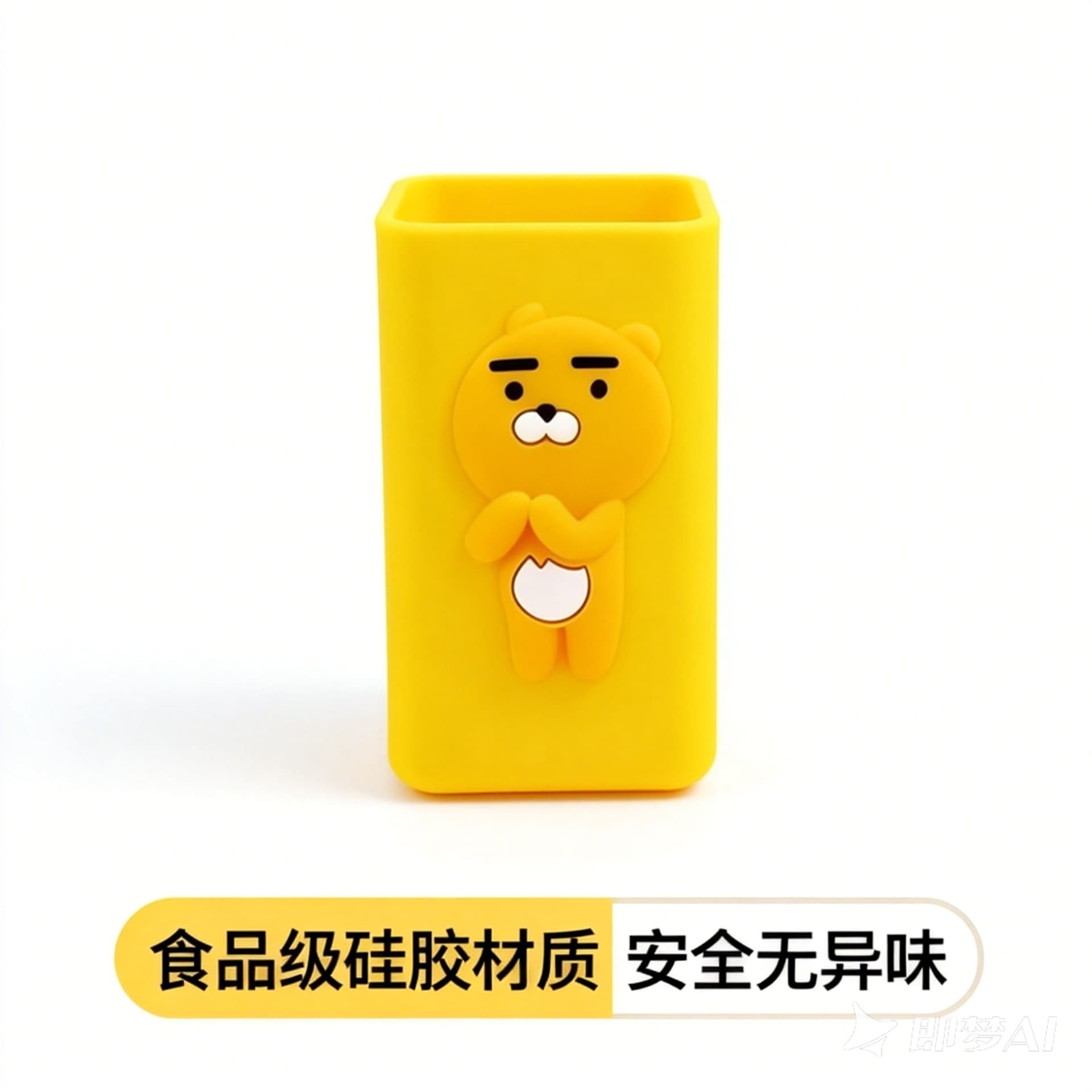 Creative Cartoon Pen Holder Macaron Whiteboard Marker Storage Box Silicone Pen Holder Pencil Case Pen Bag