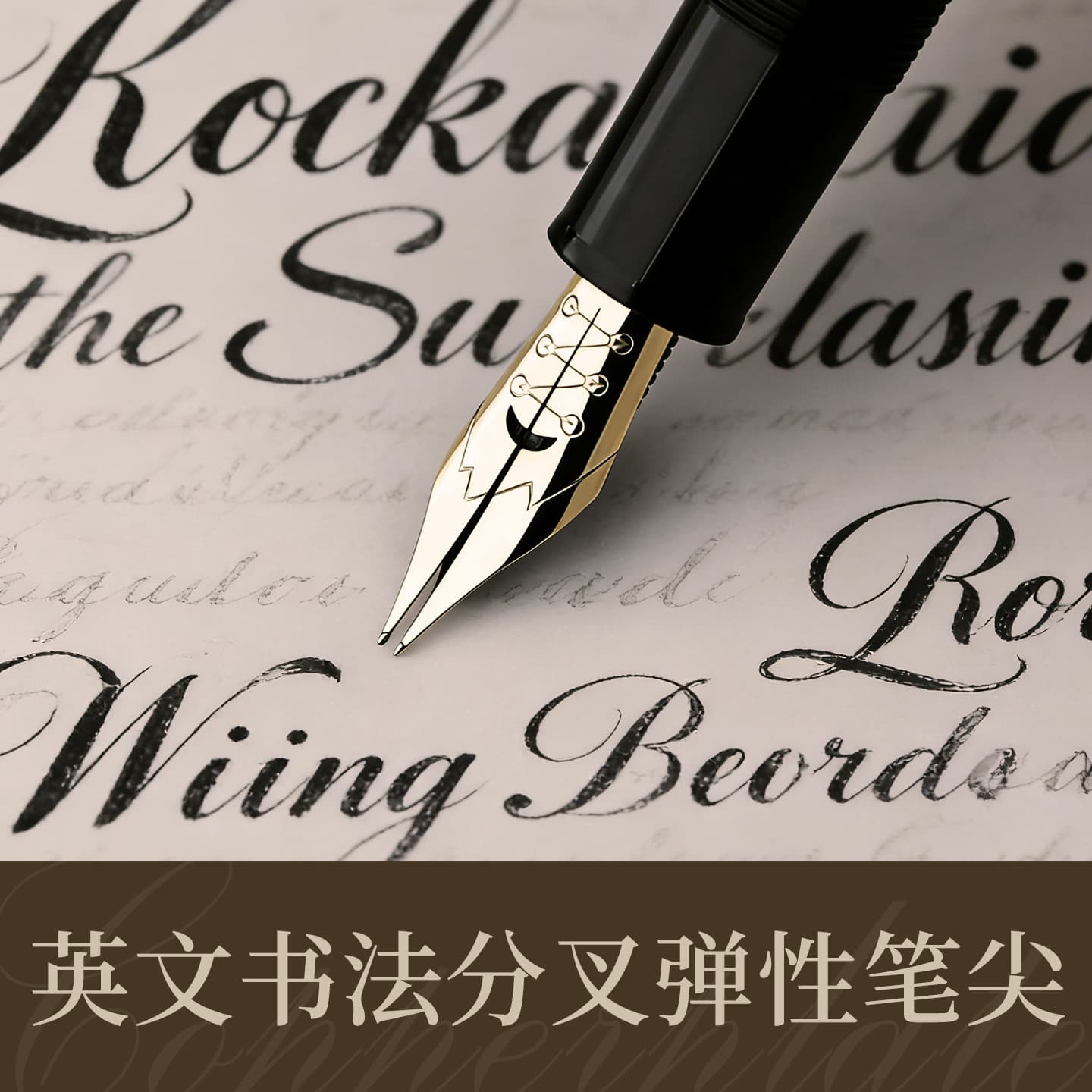 MAJOHN floral English soft elastic calligraphy pen tip copperplate ES ER round body Gothic point tip
