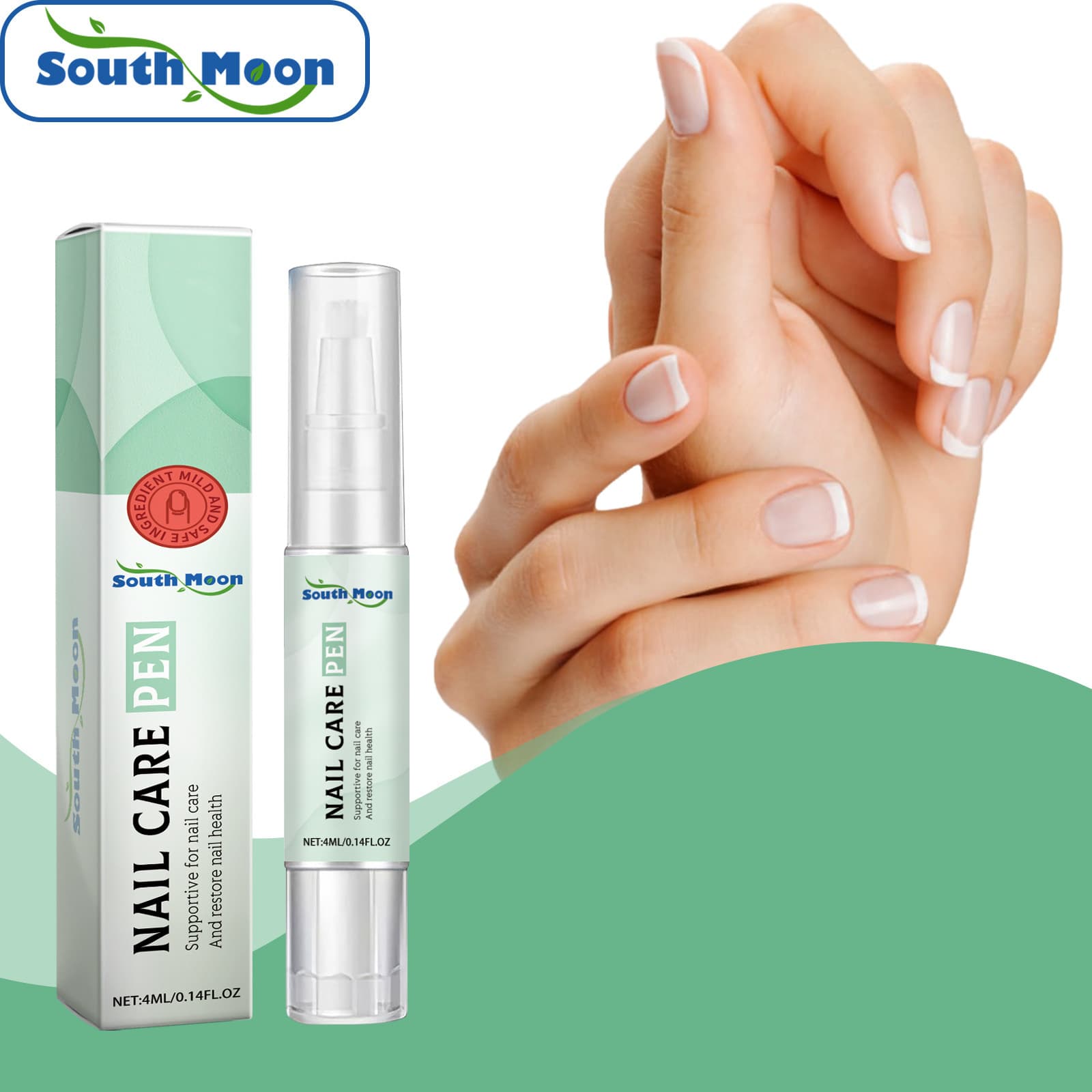 South Moon Nail Care Pen Gentle Care for Hand and Foot Nails Clean and Brighten Thickened and Damaged Nails