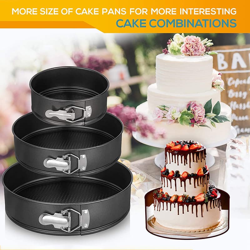 Buckle round cake mold cheese chiffon live bottom DIY non-stick tool set cross-border baking bread tools