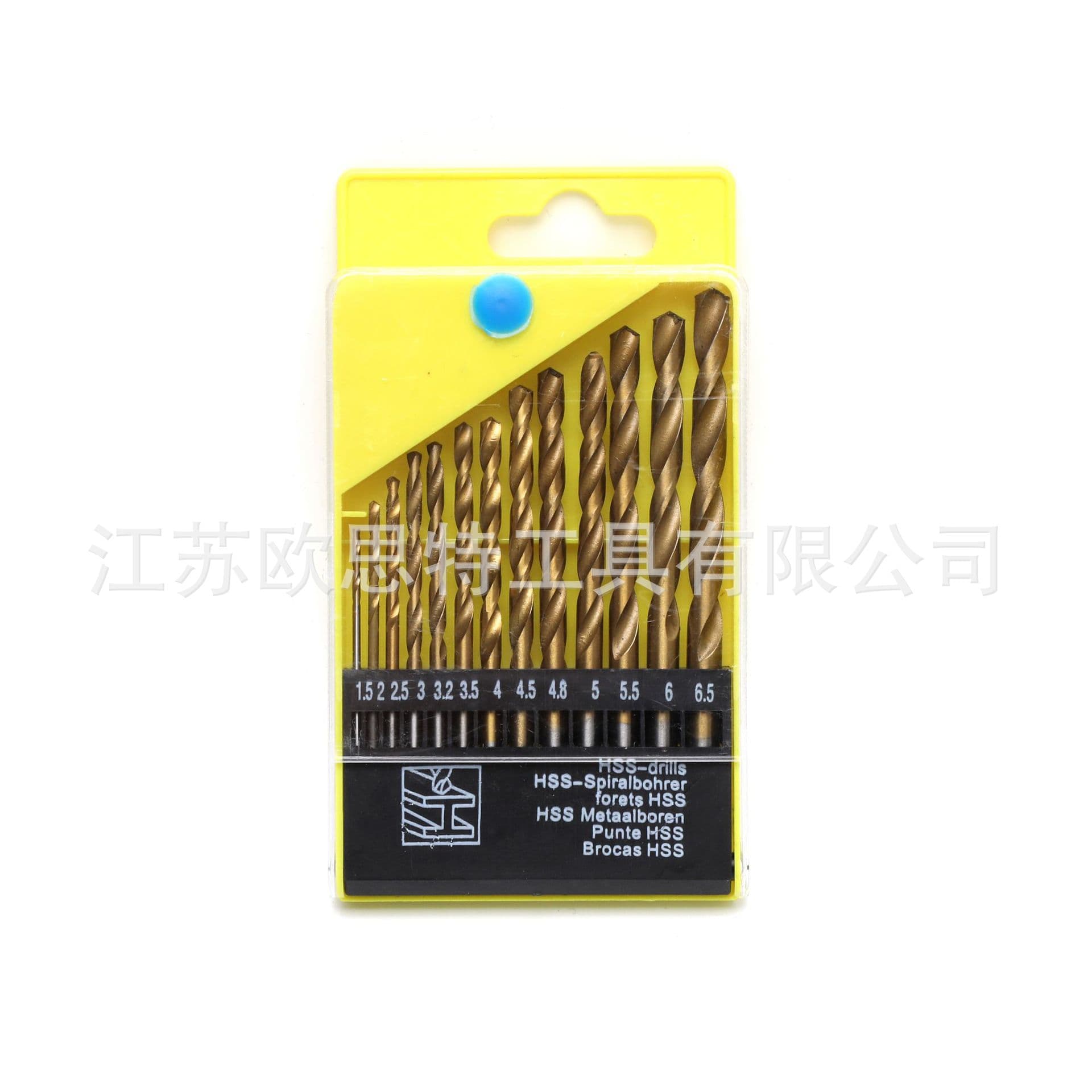13-Piece High-Speed Steel Titanium Plated Twist Drill Bit Set, 13PC Combo, Twist Drill Combination Wood Plastic Drilling Tool