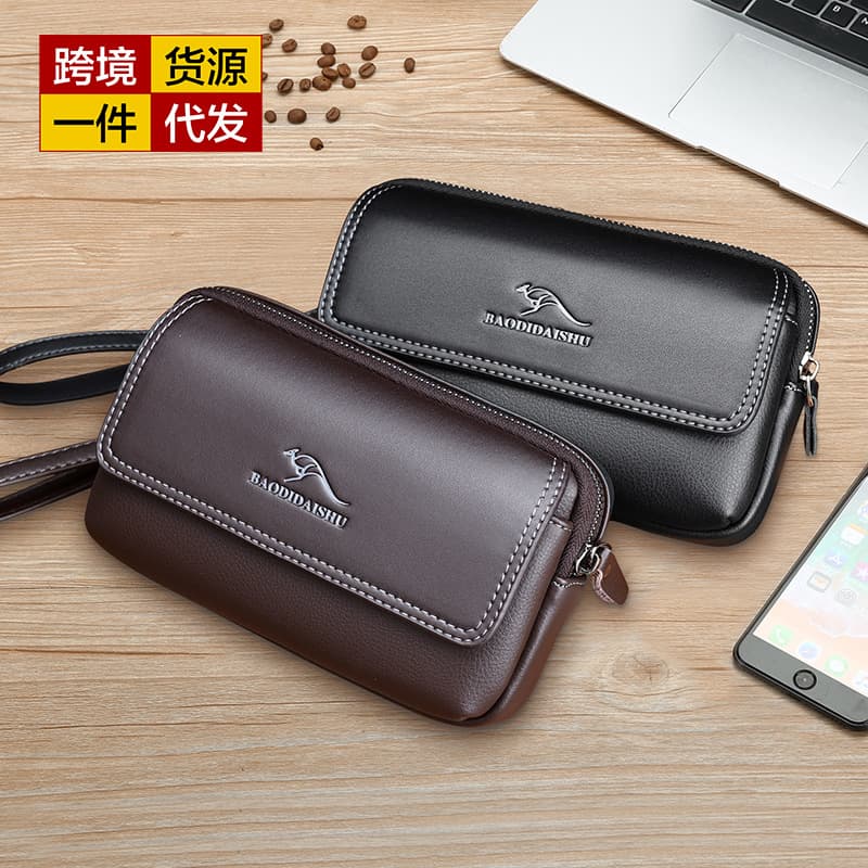 Kadi Kangaroo Waist Bag for Men, Belt-Worn Large Capacity Elderly Waist Pouch Handbag, Drop Shipping Cross-Border Supply 2008