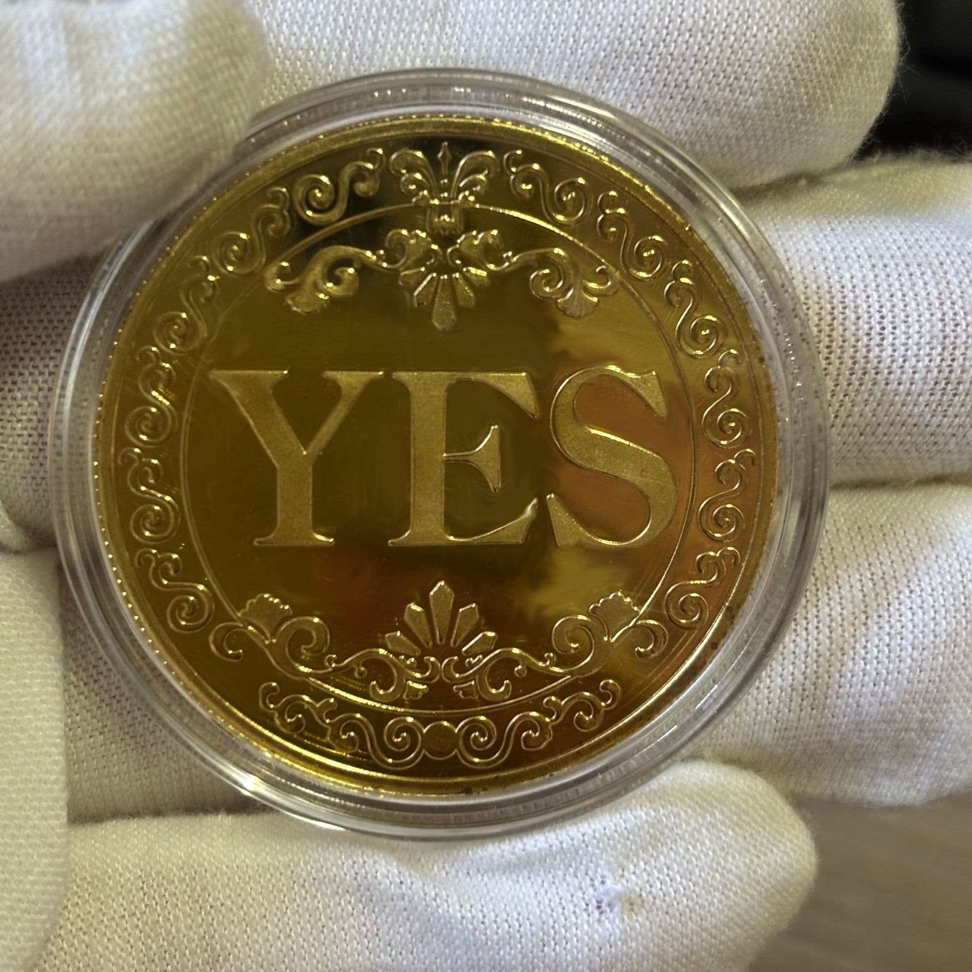 Cross-border popular decision-making coins YES/NO lucky wishing coins creative birthday gifts for boys and girlfriends funny coins