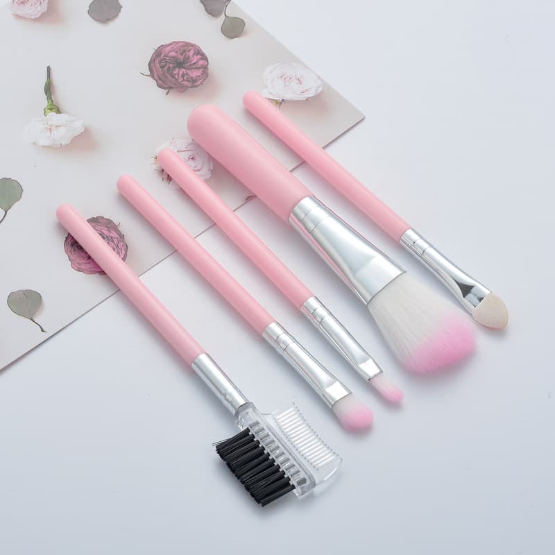 Set pink black eye shadow brush lip brush blush brush eyelash brush makeup brush factory direct sale
