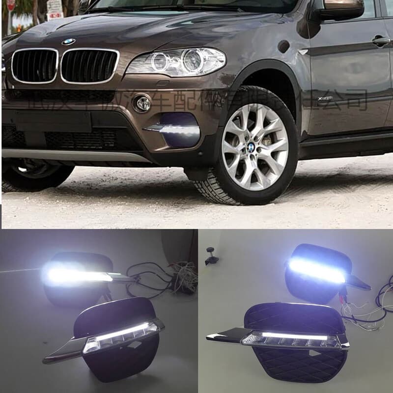 Compatible with 2011-2013 BMW X5 Daytime Running Light X5 Specific LED DRL Fog Light Frame Modification E70