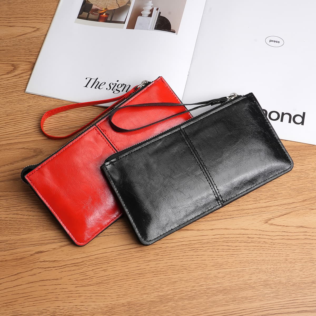 Manufacturer Wholesale Dropshipping Zipper Wallet Long Clutch Bag Women's Multi-Card Slot Hand Large Capacity Multi-Functional Wristband Bag