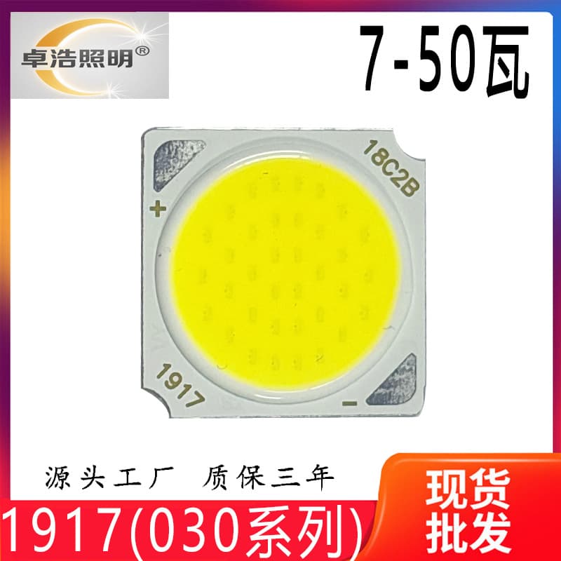 Light-emitting surface 17mm, diameter 19*19MM, COB LED 1917 series COB light source, 7-50W, 12 pieces/bag