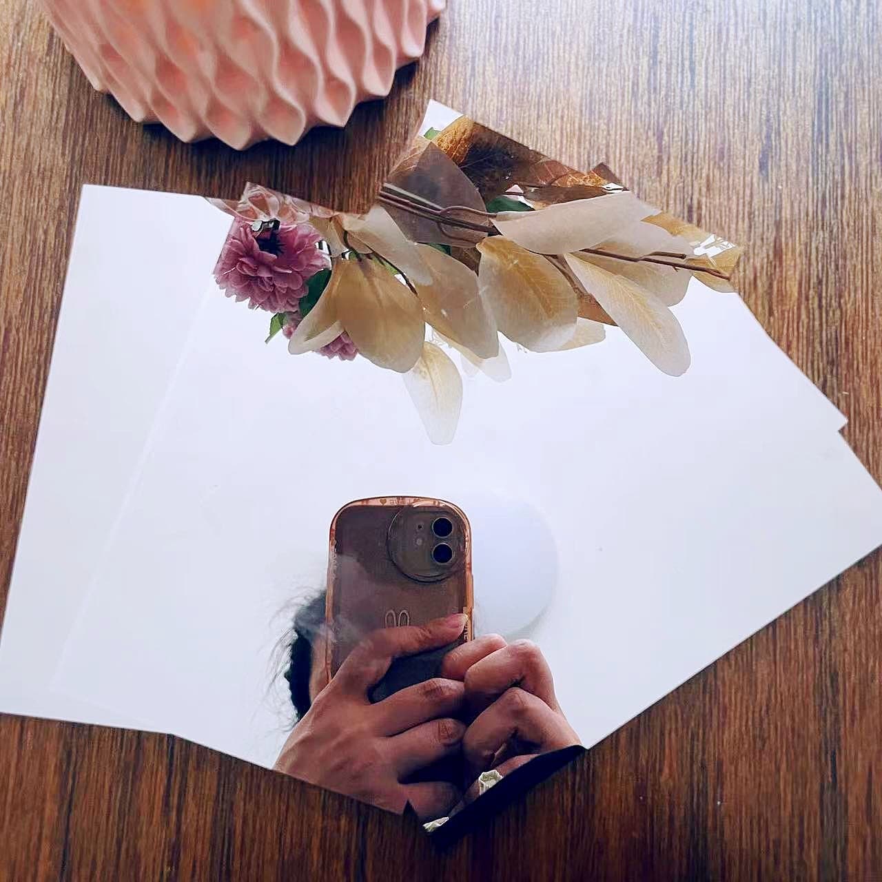 Half Mirror Infinity Mirror Glass Wholesale High-Definition Thousand-Layer Mirror LED Colorful Meteor Light Infinite Mirror Lens