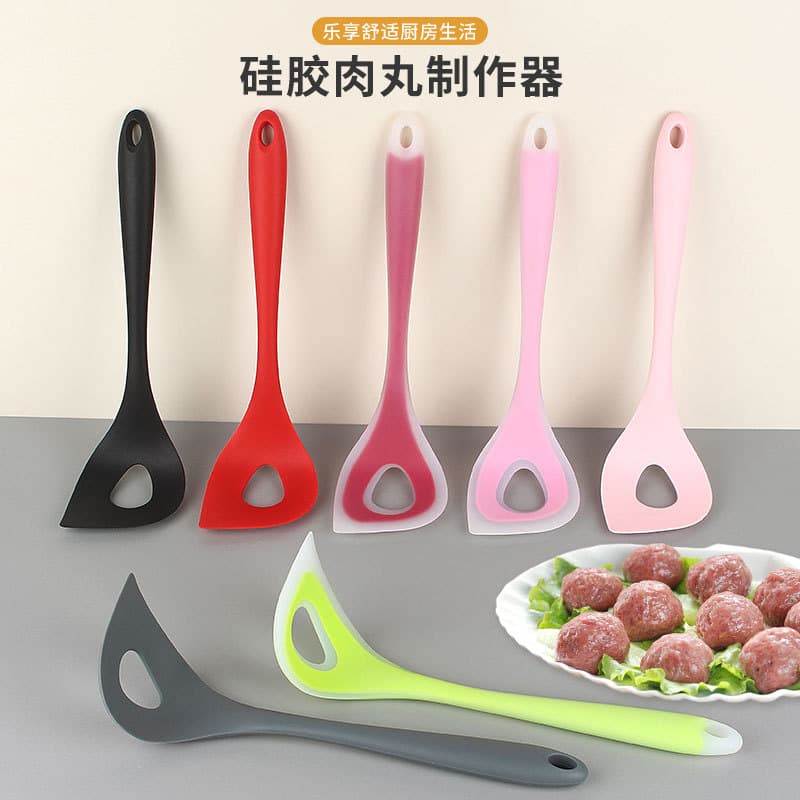 Kitchen Tool, Silicone Meatball Maker, Manual Fish Ball Scoop, Hand-operated Press Ball Spoon