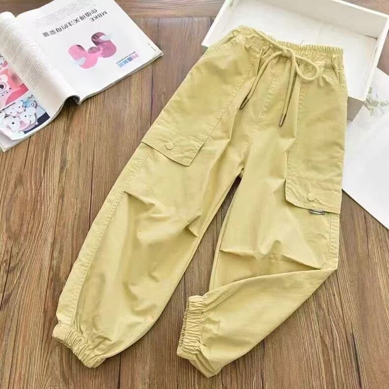 Boys and Girls Quick-Dry Cargo Pants Summer Kids Clothes Girls Thin Mosquito-Repellent Jogger Pants Older Kids Summer Ice Silk Casual Pants