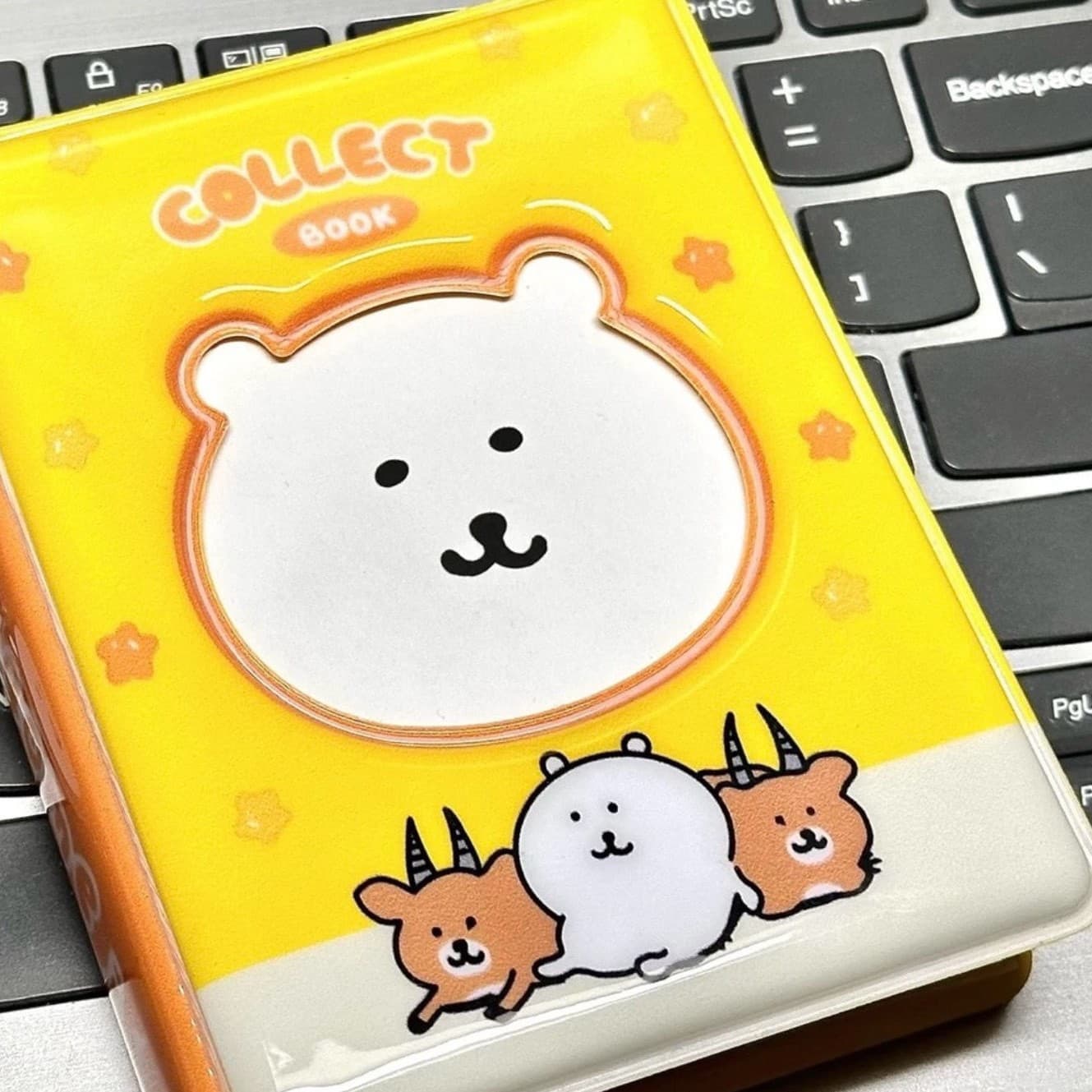This is a high-quality photo album featuring a self-deprecating bear design, popular on Xiaohongshu (Little Red Book). It's a 3-inch single-grid album with PP inner pages for Instagram-worthy photo cards.