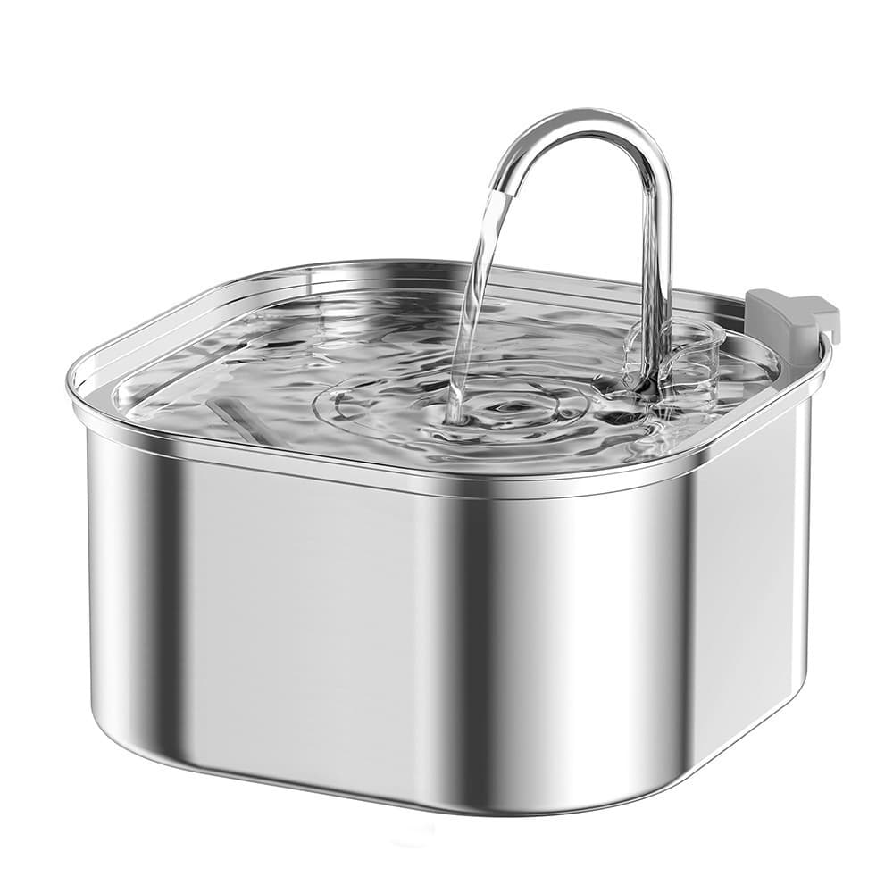 Source Factory Stainless Steel Pet Smart Water Fountain Automatic Circulating 3.2L Large Capacity Cat Dog Water Dispenser