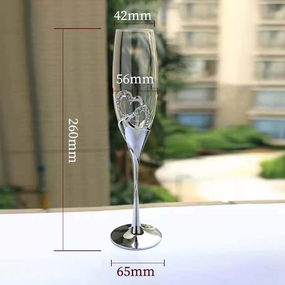 European Love Champagne Glass Wedding Set Sparkling Wine Glass High-end Wine Glass Light Luxury Tipsy Sweet Wine Cup Set