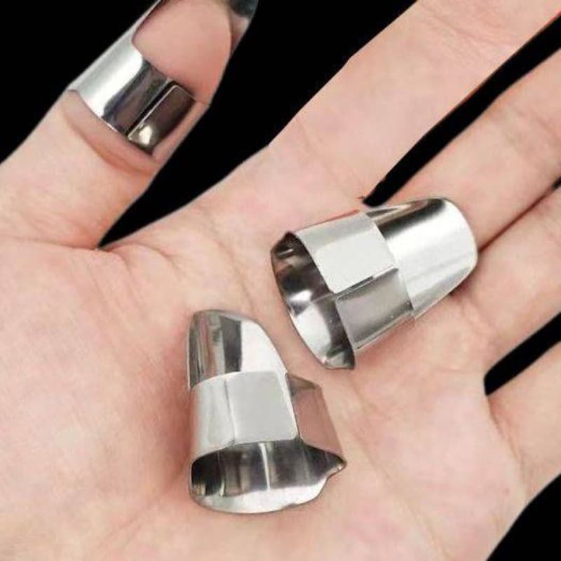 Stainless steel nail protector, finger tip protector, garlic peeler, edamame cutter, thumb clipper.