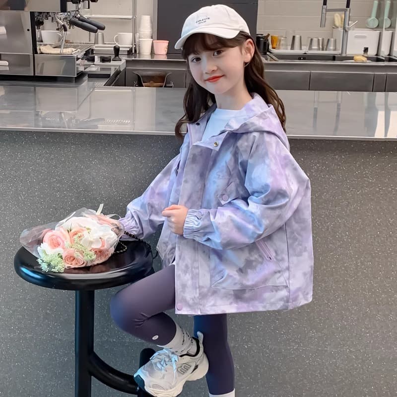 Girls Spring Jacket 2025 New Fashionable Children's Windbreaker Spring Autumn Jacket TikTok Hot