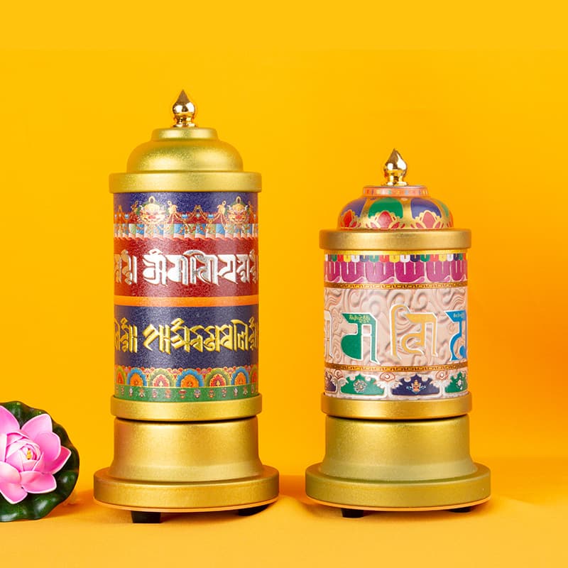 Bulk Electric Prayer Wheels, Home Use, Six-Syllable Mantra, Creative Gifts, Office Desktop Prayer Wheel Ornaments