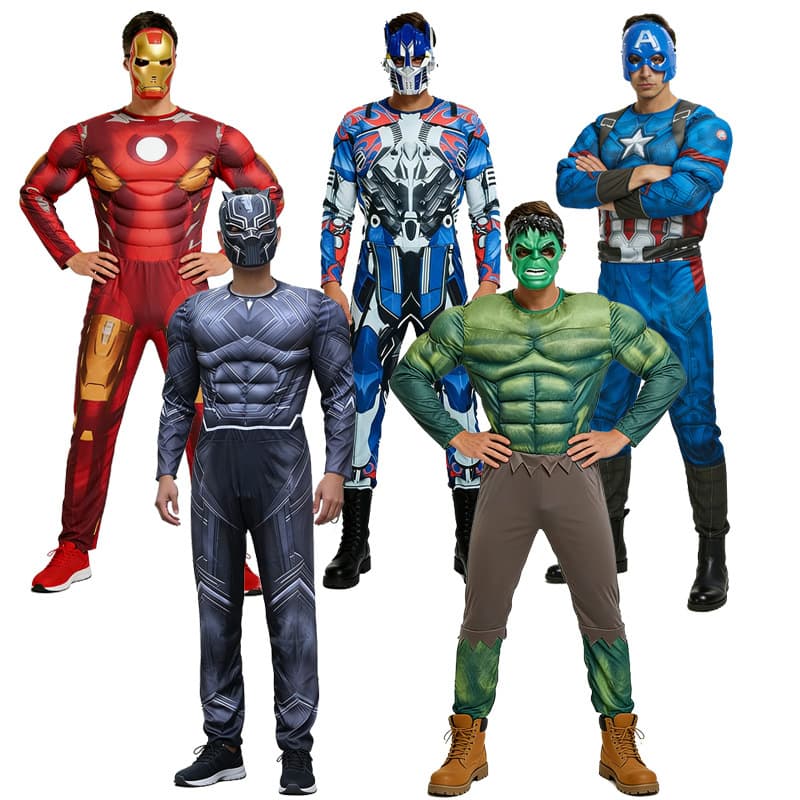 Iron Man Spider-Man Captain America Adult Muscle Costume Costume Marvel Optimus Prime Ant-Man Hulk Costume